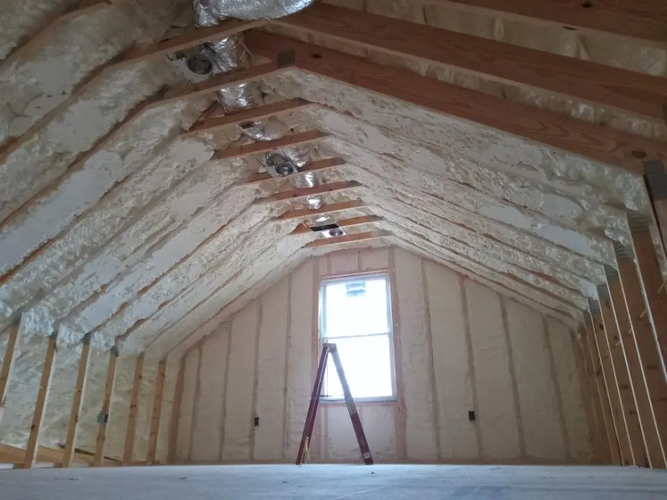 Spray foam roofing application for Crawl Space Insulation project in Farmington
